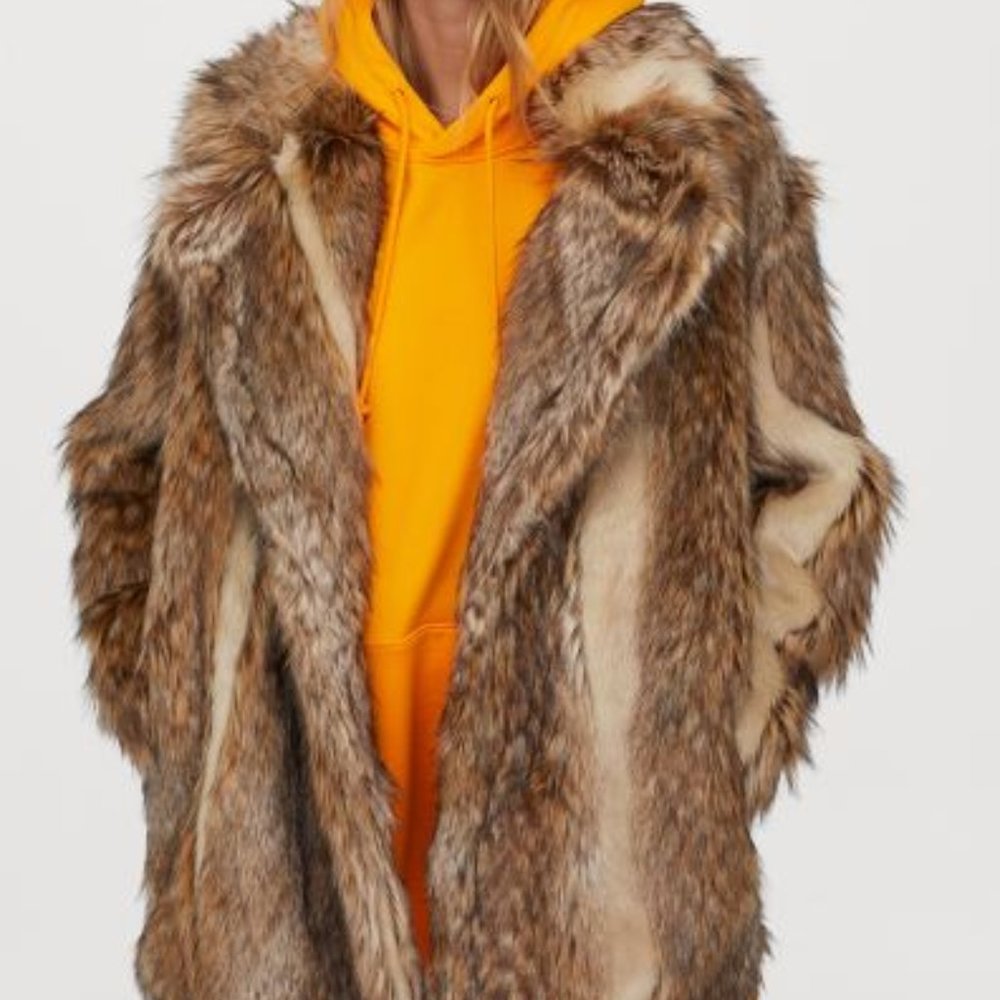 H&M Short Faux Fur Coat - Size M